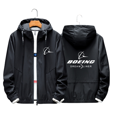 定制波音BOEING飞行员飞机航空工装男女秋冬三合一体绒冲锋衣外套