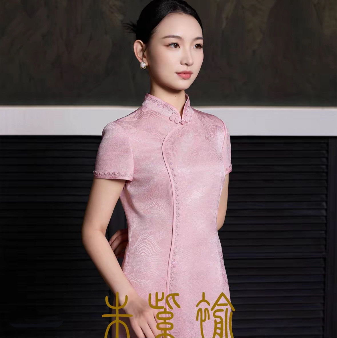 170995朱紫褕旗袍高端喜婆婆喜妈妈礼服敬酒服年轻减龄可日常穿