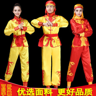 打鼓服演出服腰鼓服装舞龙服装舞狮中国风武术练功服威风锣鼓服装