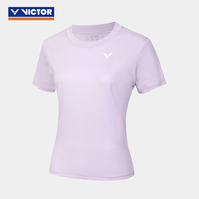 VICTOR/威克多官方夏季女子速干羽毛球服纯色针织短袖T恤 T-59154