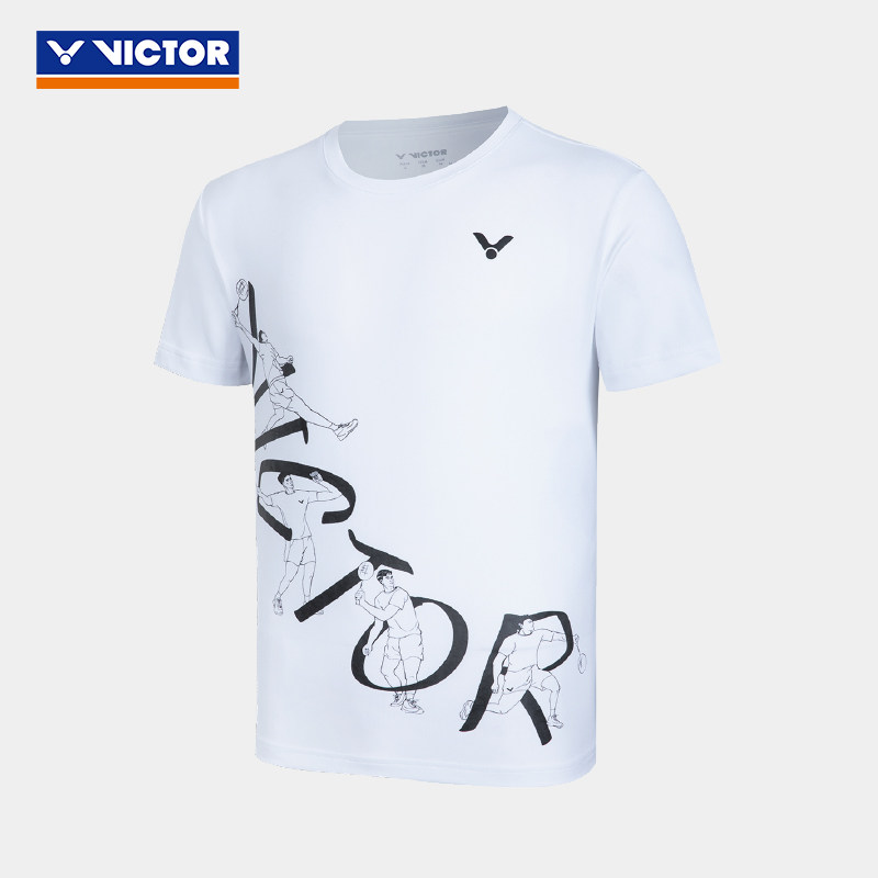 VICTOR/威克多羽毛球服训练系列中性款针织运动T恤 T-60027