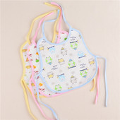 婴儿围兜纯棉新生儿绑带背心式 口水巾加大防水围嘴男女宝宝口水兜