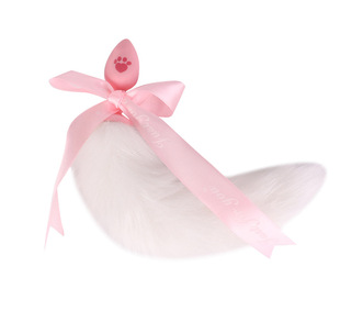 蝴蝶结硅胶尾巴cosplay道具男女用小狗尾巴插件新手 Save