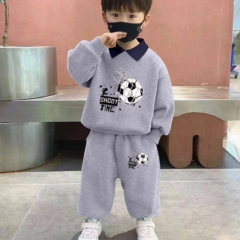 男童套装春秋季纯棉卫衣卫裤儿童两件套潮酷痞帅童装新款洋气衣服