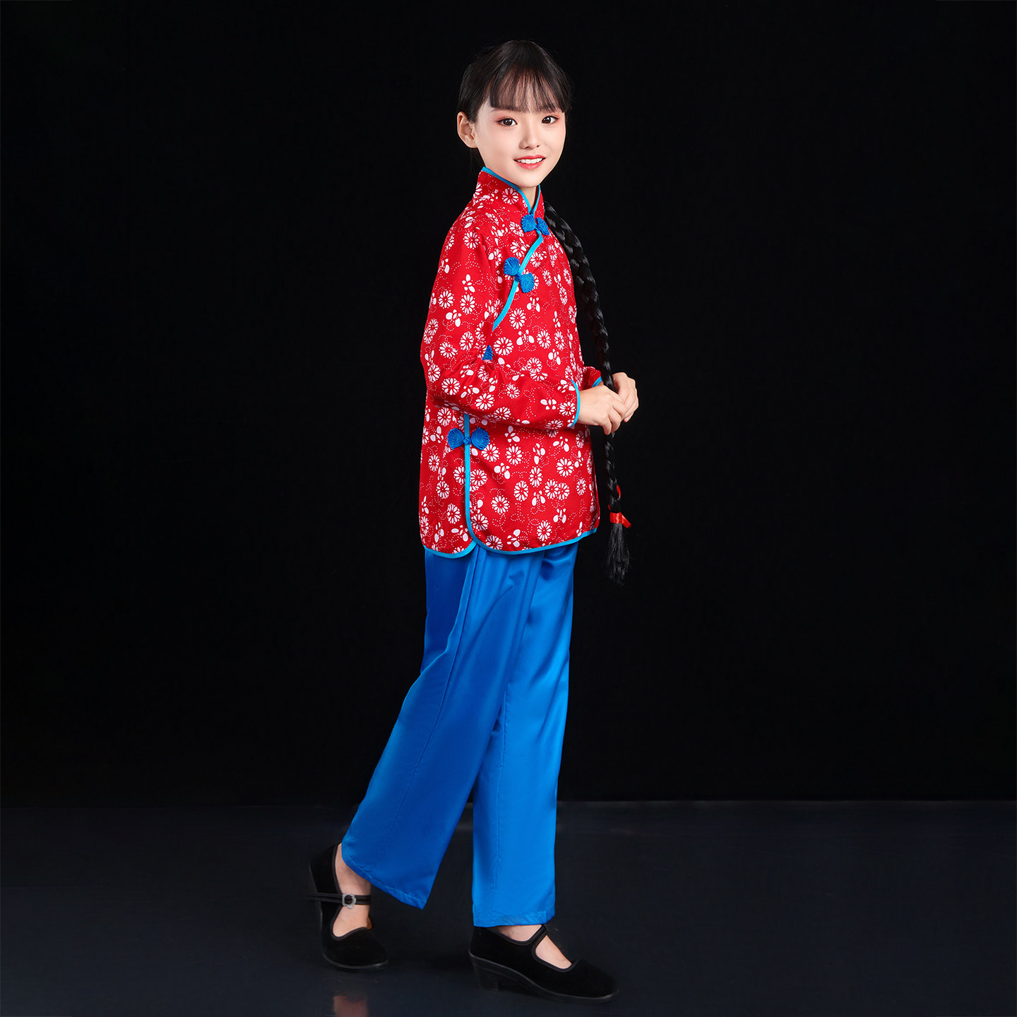 京剧样板戏红灯记李铁梅演出服装李奶奶李玉和红色梅花全场话剧服