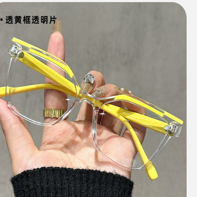 跨境时尚方形豹纹老花镜高清防蓝