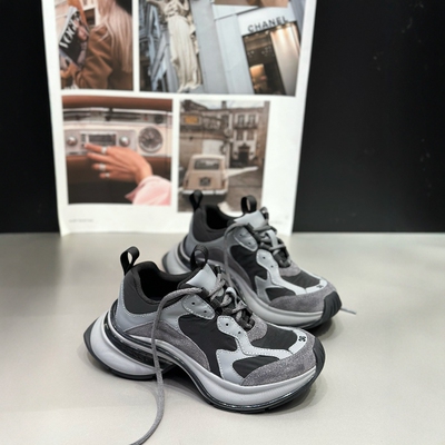 IDO欧货2025春季新款厚底老爹鞋