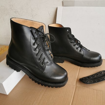 5302库存老式飞行靴男真皮短筒马丁靴圆头工装靴皮靴拉链春秋单靴