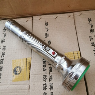 库存熊猫牌老式 铁皮手电筒电筒钨丝黄光大电池3节1号电池柔光护眼
