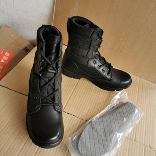 靴子 圆头透气工装 断码 处理3515库存夏战靴头层牛皮高帮皮靴新式