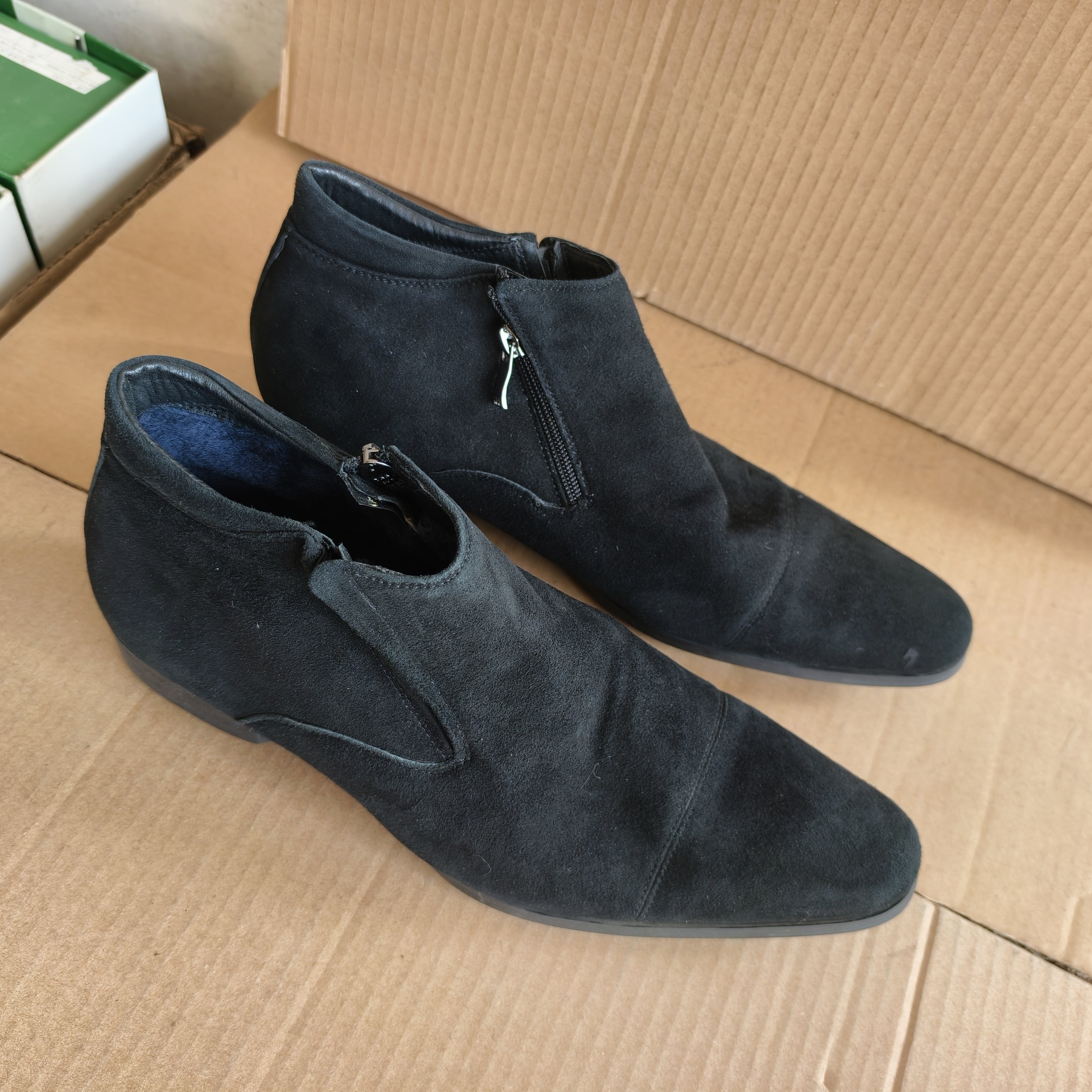 出口尾单男士皮鞋冬季保暖羊毛靴子反毛皮黑色尖头磨砂皮马丁靴,流行男鞋,时装靴,淘宝优惠券,粉丝福利购,淘宝优惠卷