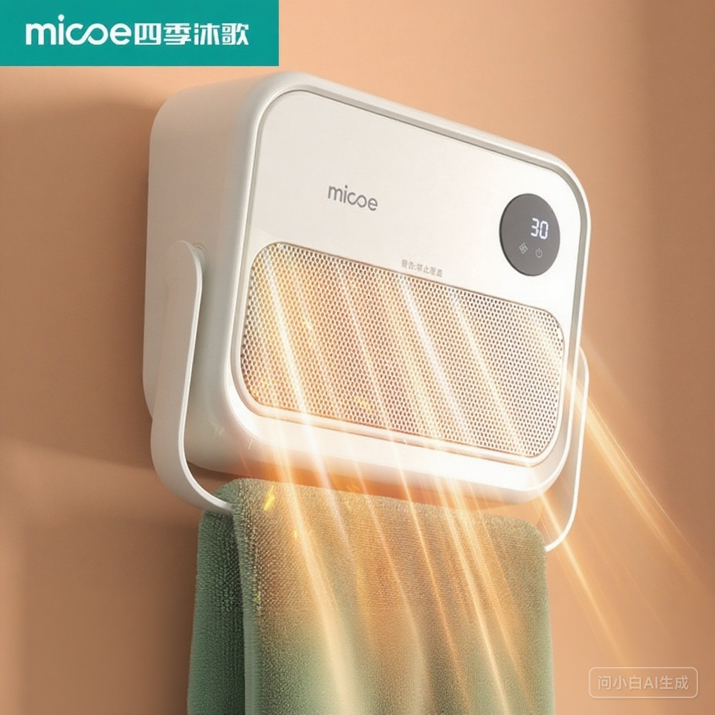 2025新品四季沐歌浴室取暖器热风机除湿烘干壁挂式节能电浴霸