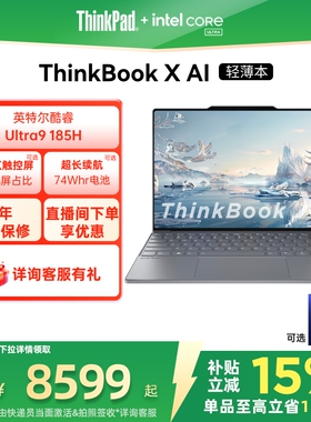 【政府补贴】ThinkBook X英特尔酷睿Ultra 1T轻薄商务办公学生笔记本电脑官方旗舰店