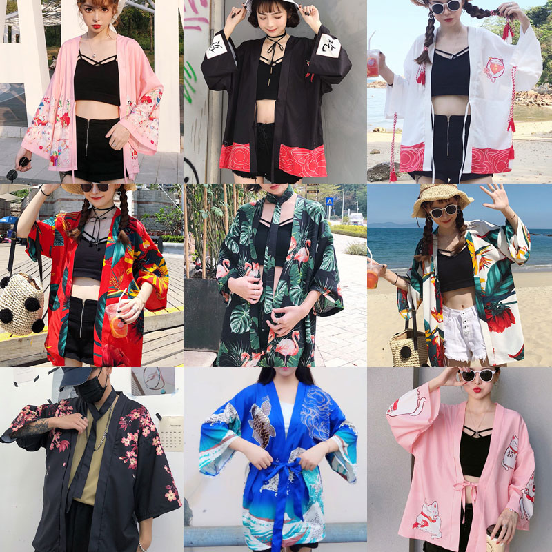 日本日式改良和服睡衣女原宿bf风宽松复古和风开衫浴衣外套学生潮|msdalam kategori Butik wanita / wanita, jaket pendek - dari Buy2taobao.com untuk memberikan perkhidmatan ejen Taobao profesional membeli