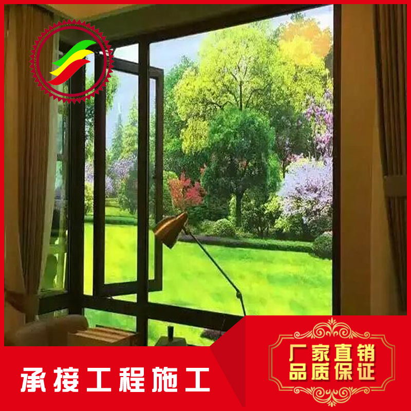 无边框广告牌背景墙画面天花软膜图片