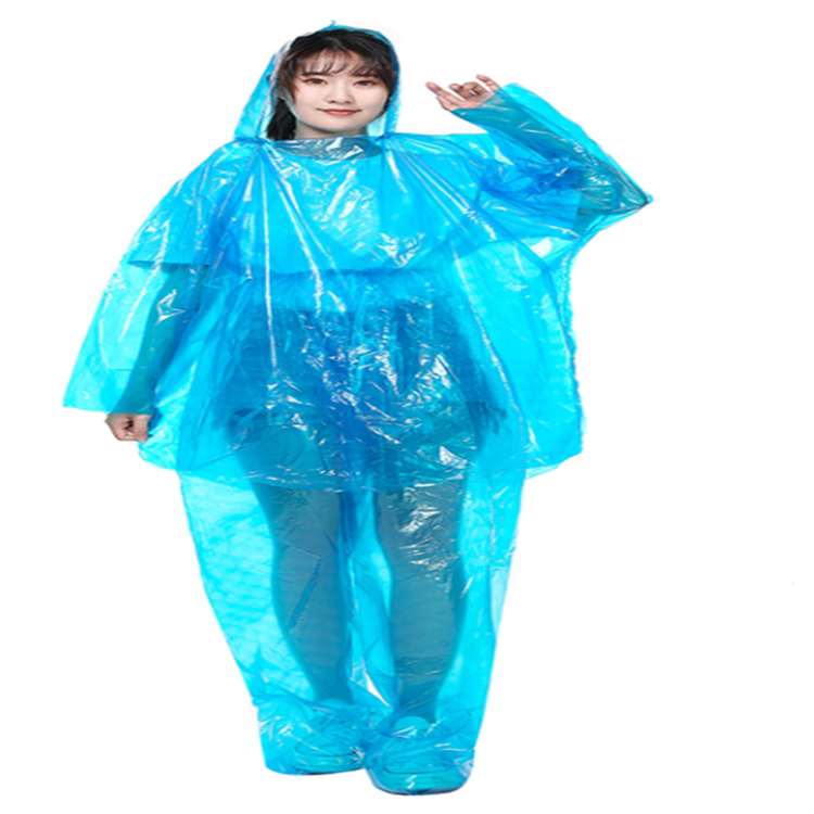 一次性雨衣分体套装雨衣雨裤鞋套成人儿童户外漂流全身防水雨披