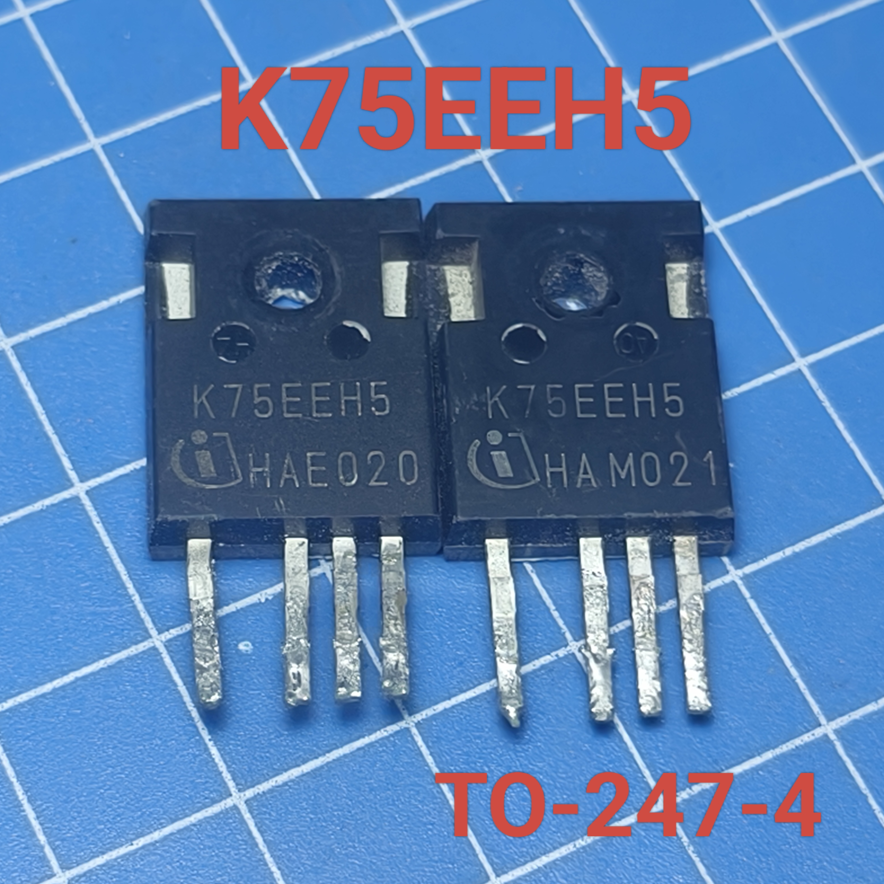 进口拆机原字 K75EEH5 4脚IGBT大功率管75A 650V 复合管