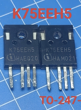 进口拆机原字 K75EEH5 4脚IGBT大功率管75A 650V 复合管