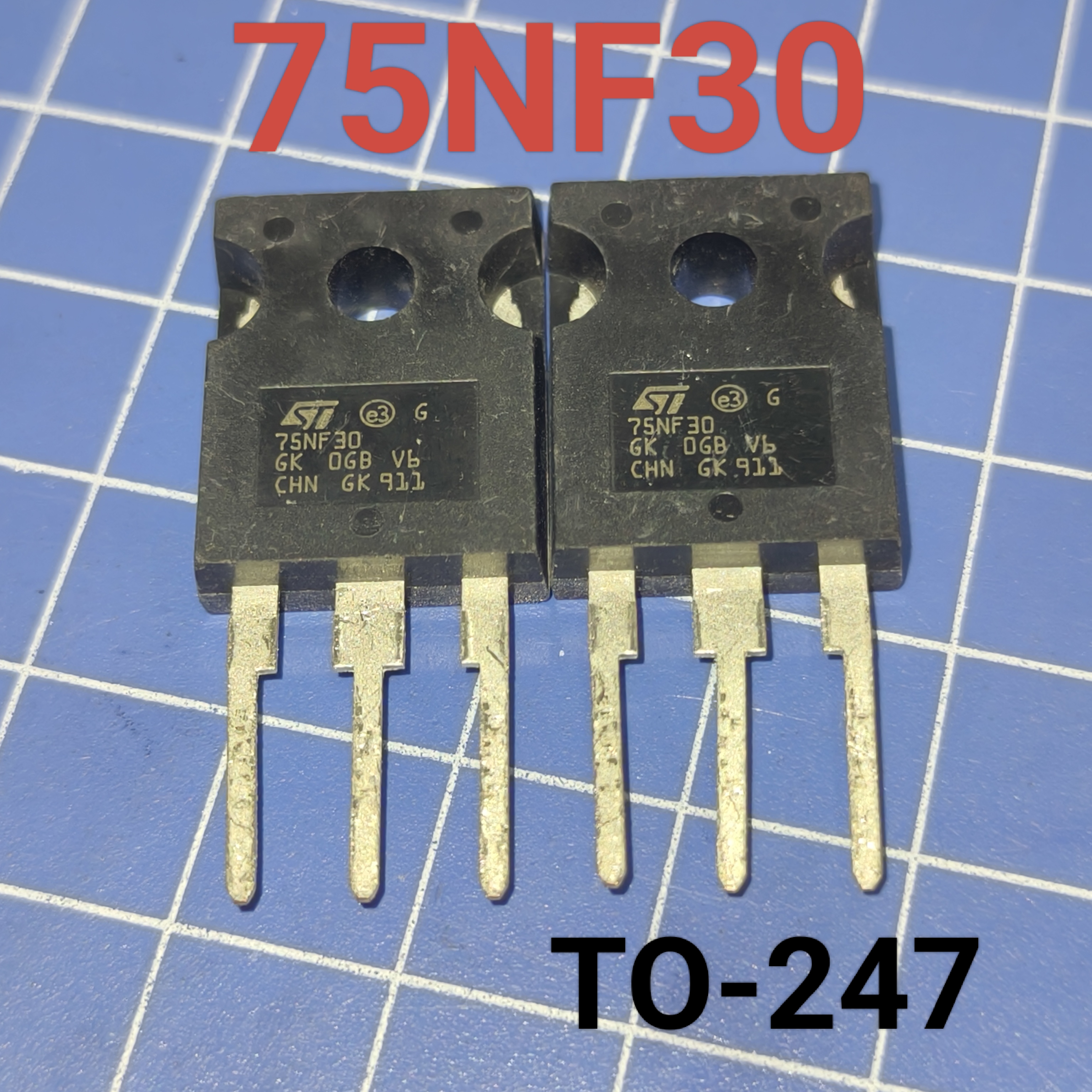 进口全新 75NF30 W75NF30 非翻新散新 质量保证300V 现货1200多个