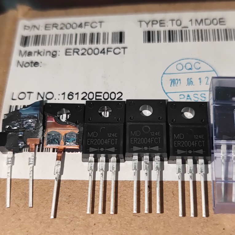 ER2004FCT 超快恢复 20A 400V 电源常用TO-220F 二极管 ER2004