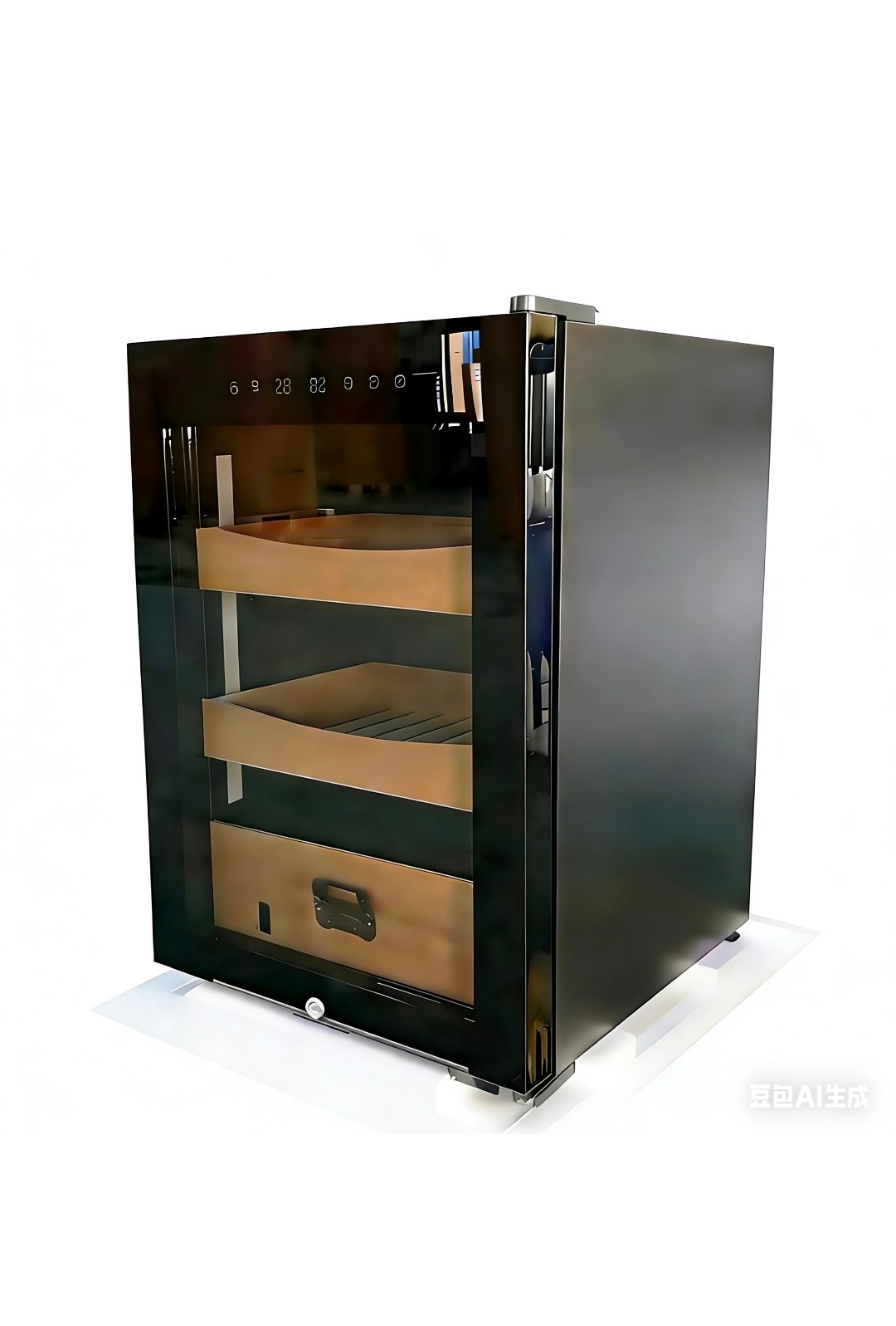 家用恒温雪茄柜酒柜实木层架保湿红酒雪茄展示柜办公室小型储存柜