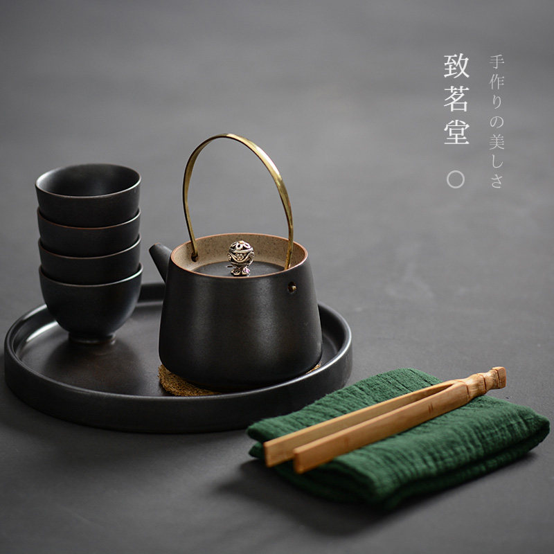 日式陶瓷整套茶具干泡茶盘简约创意家用办公旅行送礼功夫茶具套装