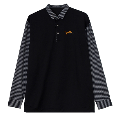 大码男装秋季加肥长袖t恤