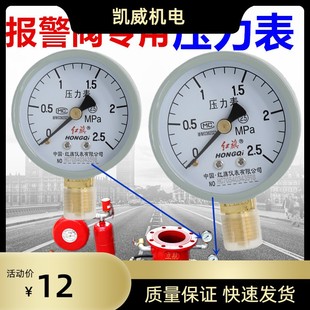 湿式报警阀压力表Y60管道2.5MPa径向雨淋阀预作用装置 试压水压表