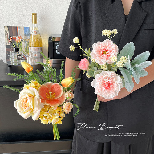 仿真花假花花束餐桌装饰花艺摆件
