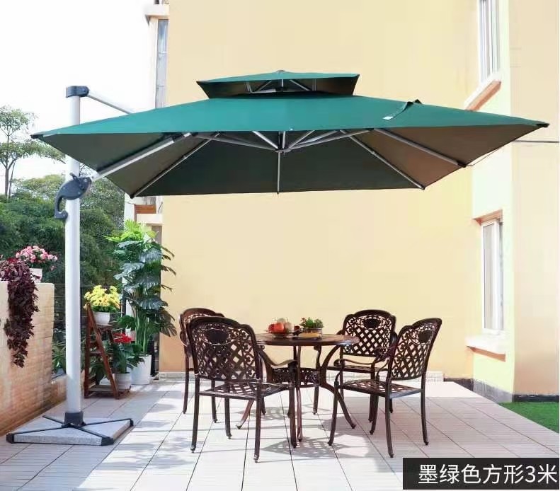 郭本春罗马伞豪华浸胶方形遮阳伞