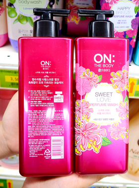 韩国LG ON香水沐浴露紫色留香持久保湿补水72小时体香500ml家庭装