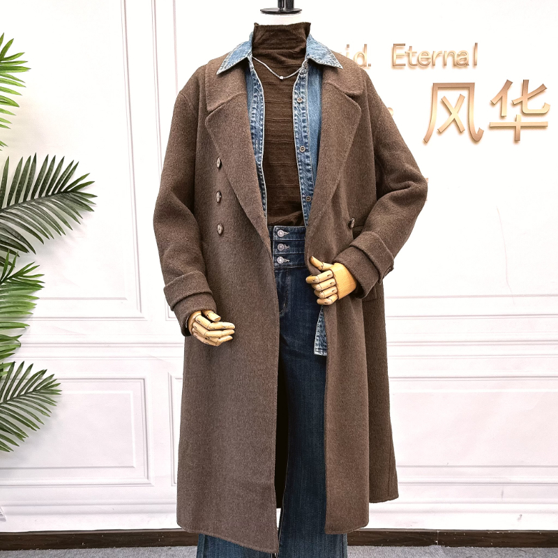 可路莎248838秋冬西装领长双面呢