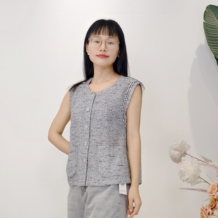 可路莎专柜252346夏季小香风马甲背心女气质百搭无袖开衫坎肩