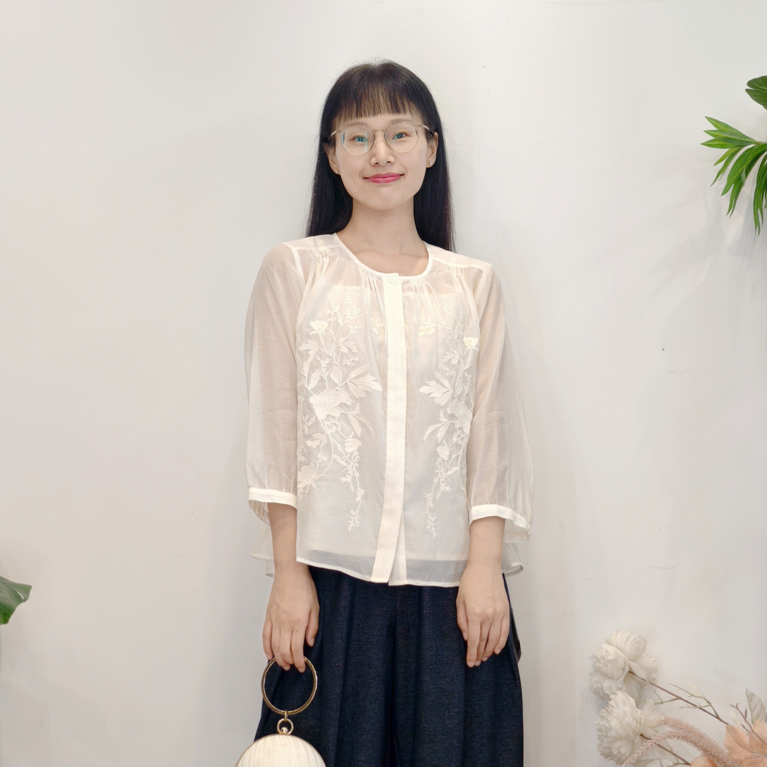 Cr.lu/可路莎甜美风七分袖棉图片