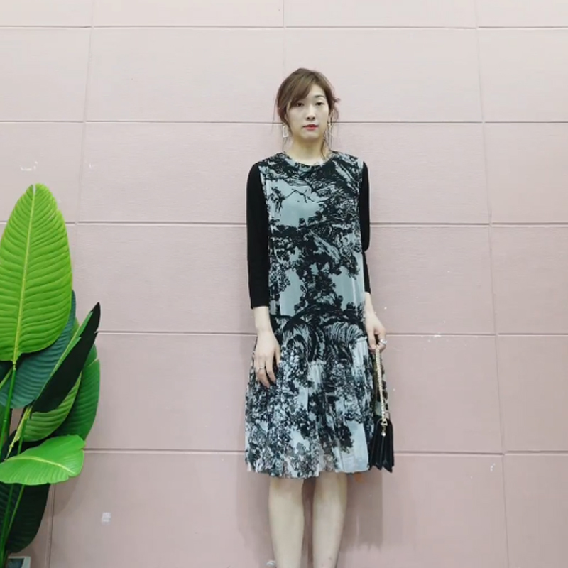 可路莎C131083连衣裙两件套