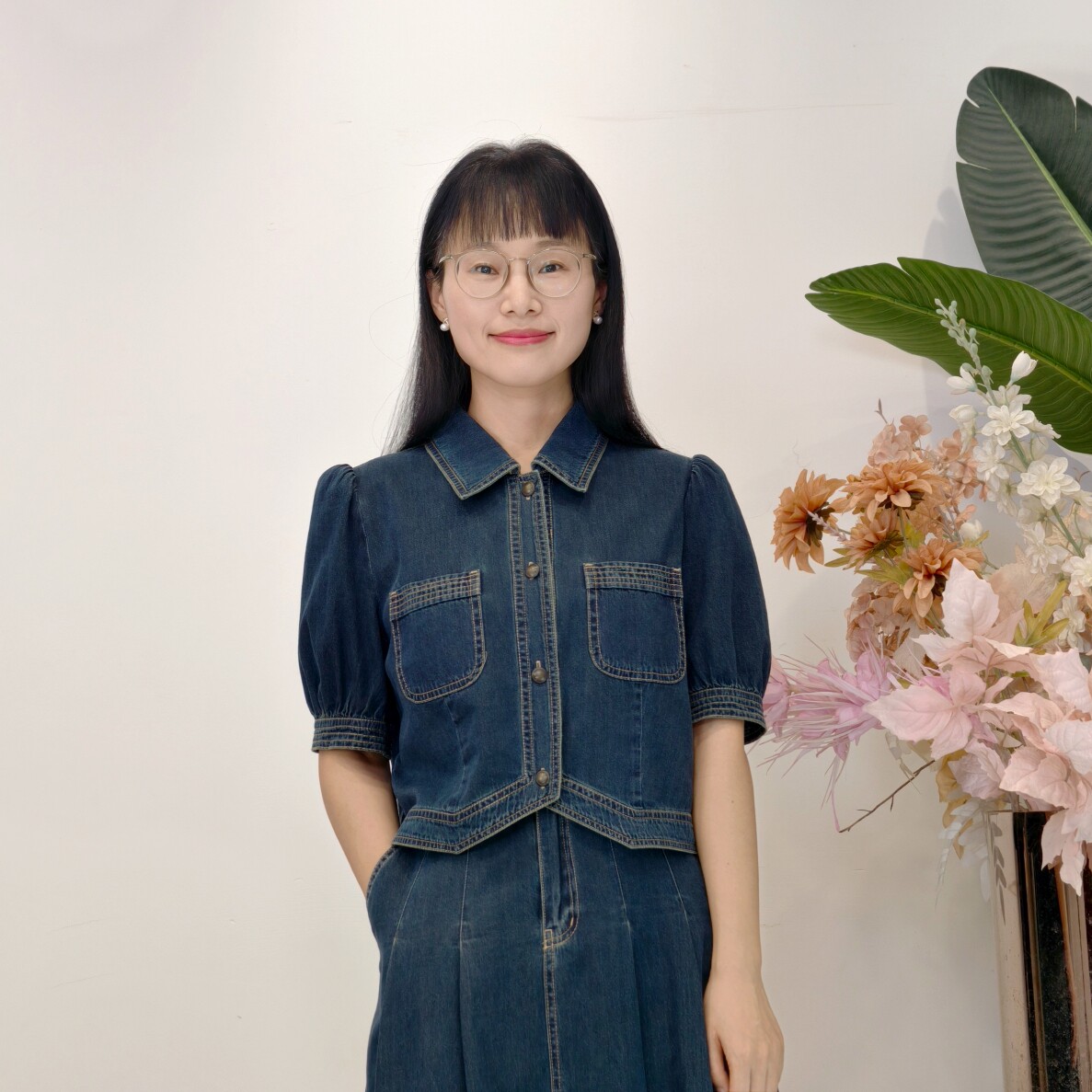 可路莎柜242351A古港风牛仔衬衫女百搭宽松休闲衬衣外套