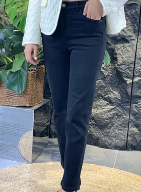 可路莎专柜234708秋冬新款牛仔裤女休闲百搭直筒裤烟管长裤子