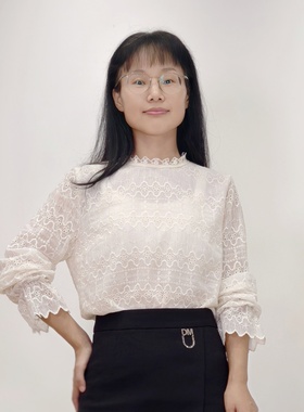 可路莎专柜251030春秋法式优雅绣花蕾丝衫女微镂空打底衫