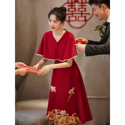 Вечернее платье, свадебное платье, китайский стиль, коллекция 2022, премиум класс, подходит для подростков