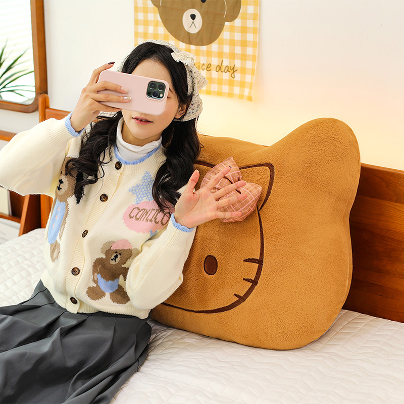 可爱卡通猫咪抱枕女生睡觉夹腿