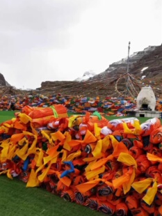 藏族棉布经幡五色旗西藏经旗五彩旗龙达隆达风马旗7米20合1批量发