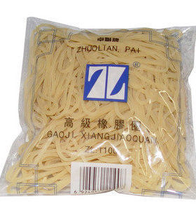 卓联ZL1100乳胶圈（大）乳白色 净重85克 橡皮筋 约250根
