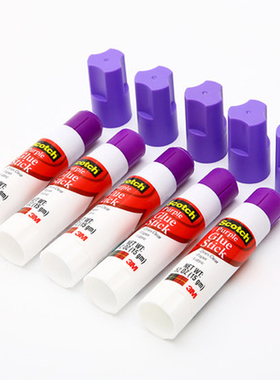 3M思高固体胶棒高粘度无毒儿童固体胶可水洗cos遮眉白色25g胶棒紫色PVP变色胶8g/15g文具用品学生用强力胶棒