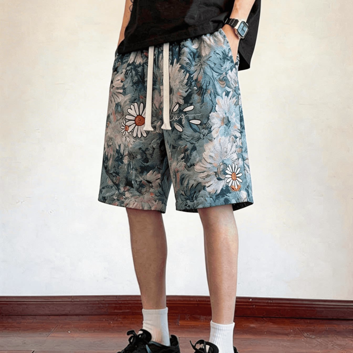 美式沙滩裤冰凉短裤男女夏季薄款休闲花裤衩2026夏天宽松大码中裤
