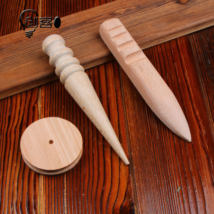 皮具打磨棒 皮革边缘处理 磨边木棒皮边抛光修边 手工皮艺DIY工具