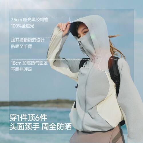 蕉下超轻吸汗速干皮肤风衣防紫外线防晒服防风遮阳外套WS840