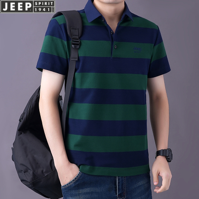 Jeep商务休闲男士纯棉短袖polo衫