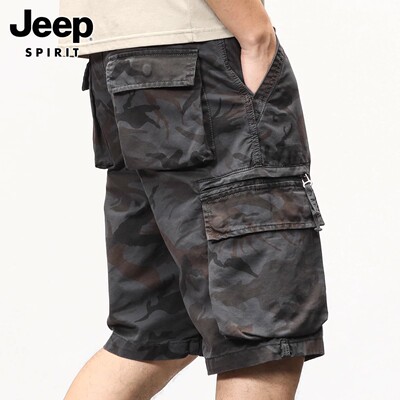 Jeep男士迷彩工装裤短裤夏季新款