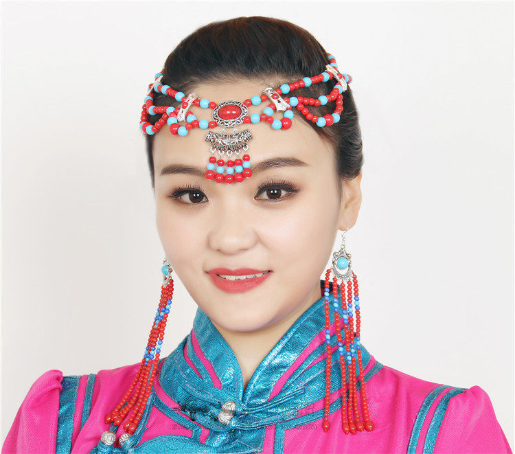 蒙古少数民族表演新鲜出炉发绳图片