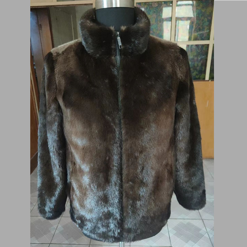 皮草男士立领短款商务休闲皮草